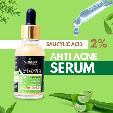 KLARON 2% Salicylic Acid Serum | 30 ml | Reduces Excessive Oil, Acne, Pimples & Blackheads | Dead Skin Cells | Serum for Women & Men